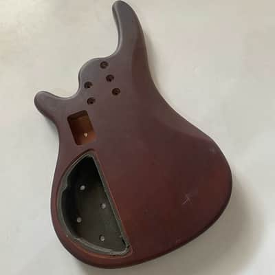 Brown 4 String Electric Bass Basswood Body image 4