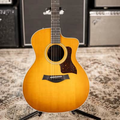Taylor 214ce Special Edition Grand Auditorium Acoustic/Electric Guitar - Honeyburst with Gig Bag image 3