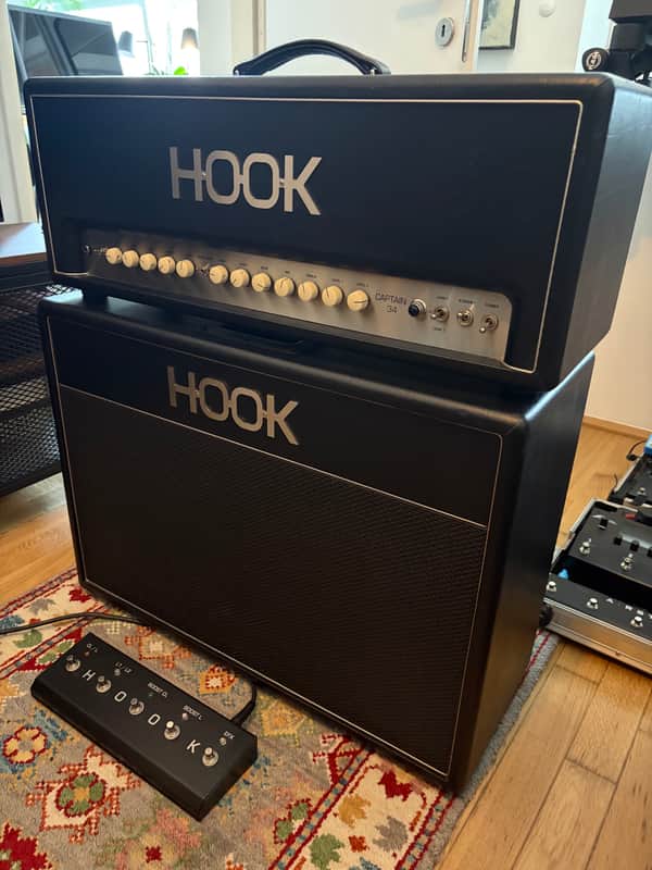 Hook Captain 34 Head + Original Hook 2x12 Cabinet | Celestion G12H30 55Hz | Footswitch | Flightcase image 1