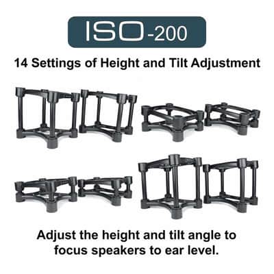 ISOACOUSTICS ISO200 Lot de 2 supports d'enceintes grand format image 4