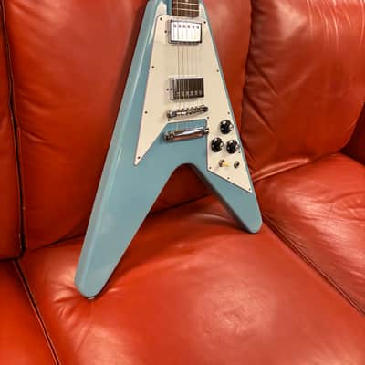 2023 Gibson Custom Shop 70’s Flying V Limited Run Japan Market Maui Blue image 2