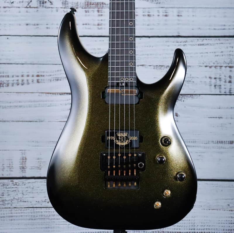 Schecter C-1 FR-S 50th Anniversary Electric Guitar w/Case | Gold Burst image 1