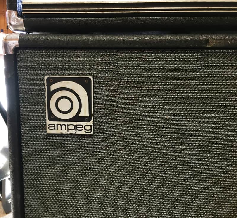 Ampeg b-40 Bass Amp head and b-40 Cabinet 1975 black image 1