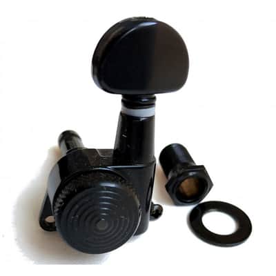 6 in line Black JinHo LEFTY locking Machine head, kidney bean buttons Bild 11