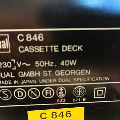 DUAL C846 Cassette Deck 3 Head (Japan) Fully Tested image 19