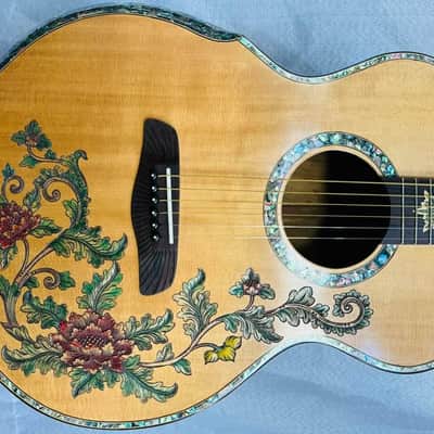 Blueberry Handmade Grand Concert Size Acoustic Guitar with Arm Rest image 1