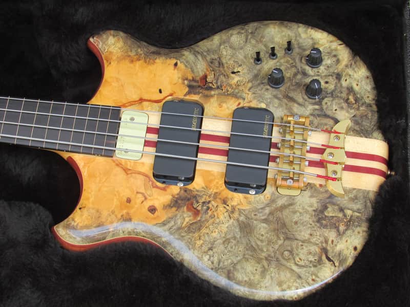 2003 Alembic Stanley Clarke FRETLESS BUCK-EYE BURL Europa Electronics - STUNNING! image 1