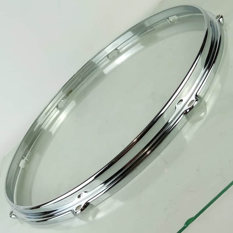 Slingerland 16"BRASS 50s Stick-Saver Floor Tom Drum Rim/Hoop 8Lug Chrome COB image 1