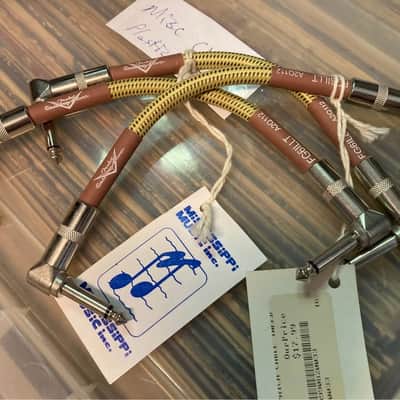 FENDER R/R Angled Patch Cables - 6" x3 - 2010s - Tweed image 3