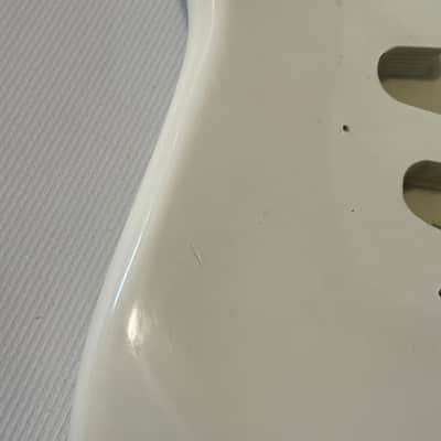 1980's Korean Kramer ZX30 White Stratocaster Plywood Guitar Body 2 Post Tremolo image 9