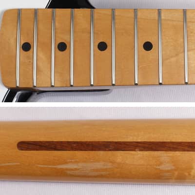 1995 Fender Standard Stratocaster Black Made In Mexico MIM with Gig Bag image 9