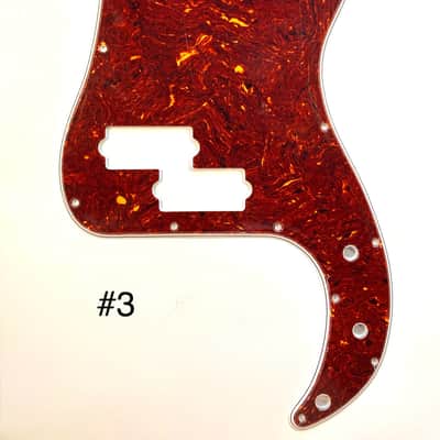 Celluloid Tortoiseshell Tortoise WIDE BEVEL Pickguard for Fender Precision Bass image 3