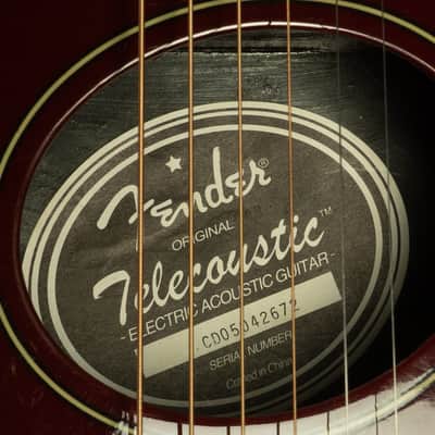 2005 Fender Telecoustic Electric-Acoustic Guitar | Fishman Electronics | Crimson Red | Telecaster Style image 14