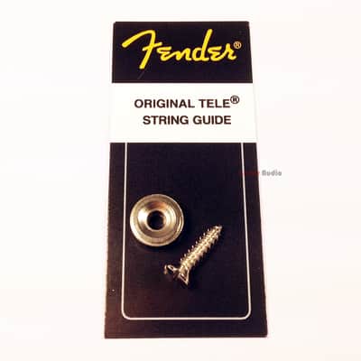 Genuine Fender Tele/Telecaster Guitar CHROME String Tree Guide w/ Mounting Screw image 1