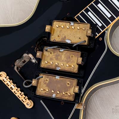 1989 Burny Black Beauty Custom '57 Model RLC-65 3 Pickup w/ VH-3 Pickups, Japan Fernandes image 17