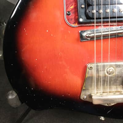 Modified Teisco Partscaster Red Burst Electric Guitar image 6