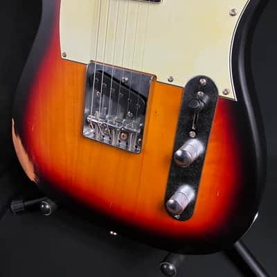 JET Guitars JT-350-RLC Relic Tele-Style Electric Guitar 3-Tone Sunburst image 8