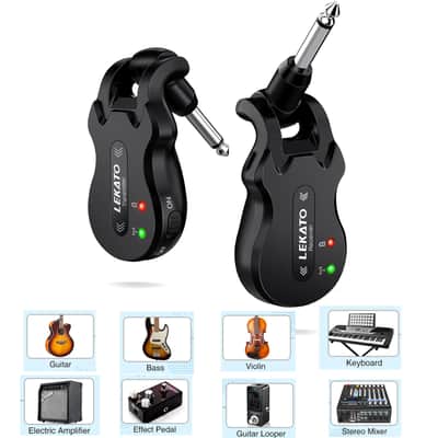 LEKATO WS-50 5.8Ghz Wireless Guitar System 4 Channels Guitar Transmitter Receiver image 1