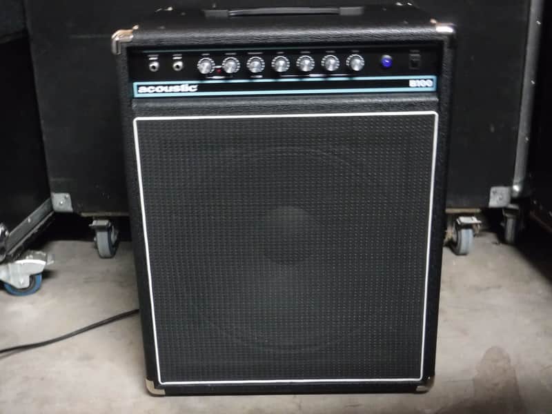 ACOUSTIC B100 100 Watts. Bass Combo 15" Speaker. Black. Super Duper Clean. image 1
