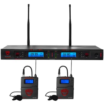 Nady 2W-1KU LT Dual True Diversity 1000-Channel UHF Wireless Lavalier Microphone System