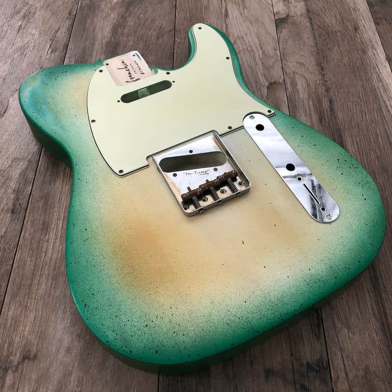 FRANCHIN Mars guitar body Apple Green Burst Sunburst 100% Nitro Lacquer VOS SS Poplar Telecaster-Tele-T-Style Made in Italy - Stock piece #23070626 Bild 1
