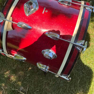 Pearl Vintage 5PC Drum Set 60’s - Red Sparkle image 3