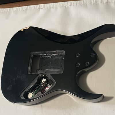 2005 Indonesian Ibanez RG370DXL Left Handed Black Guitar Body image 10