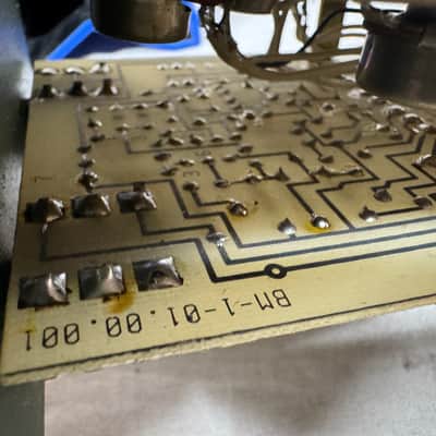 Electro-Harmonix x Sovtek " Green Russian " Big Muff π Pi version 7C 3rd Edition Distortion Fuzz Pedal with Original Wood Box - BM-1-01.00.001 ~2000 - Bubble Font / 6-Screw Chassis image 18