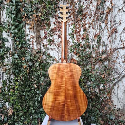 Wilhelm Guitars Curly Koa, Curly Sinker Redwood Small Jumbo Acoustic Guitar image 5