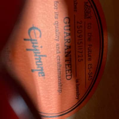 Epiphone Back to the Future ES345 2025 - Red image 16