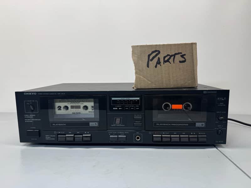 Onkyo TA-W55 Stereo Double Cassette Tape Deck  Vintage Home Audio Dubbing PARTS image 1