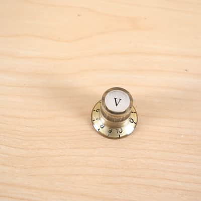 1960's Univox Teisco Guyatone Conrad - Single Gold Volume Guitar Knob image 7