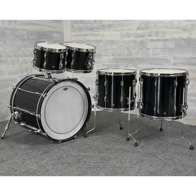 Yamaha Recording Custom 5pc Drum Set 22/10/12/14/16 Solid Black image 2