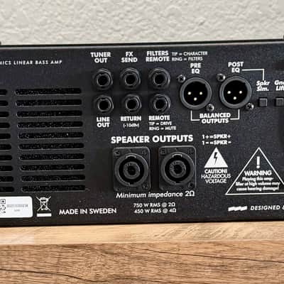 EBS 802 Pro 750-Watt Bass Amp Head 2020 - Present - Black image 3