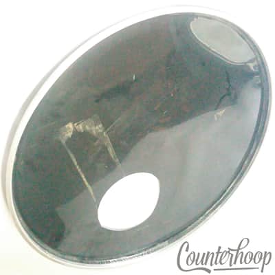 *Remo 26"Bass Drum Head Ebony Black USA Plastic Weather King Ported Resonant* image 3