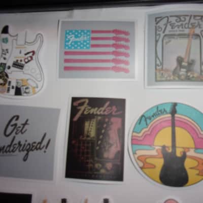 OOP Huge Lot of 52 mini Guitar Decals / Stickers Case Candy Strat Tele Jaguar P Jazz Bass scrap book image 2
