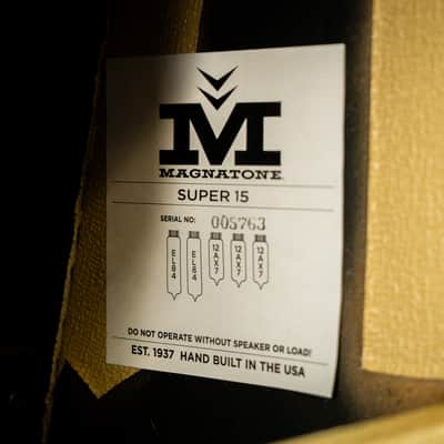 Magnatone Super Fifteen – Cream – 1x12 Tube Combo – USA Made – EL84 – Very Good Condition image 10