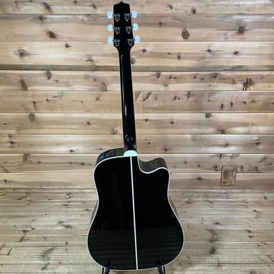 Takamine EF341DX Left Handed Acoustic Guitar - Black image 5