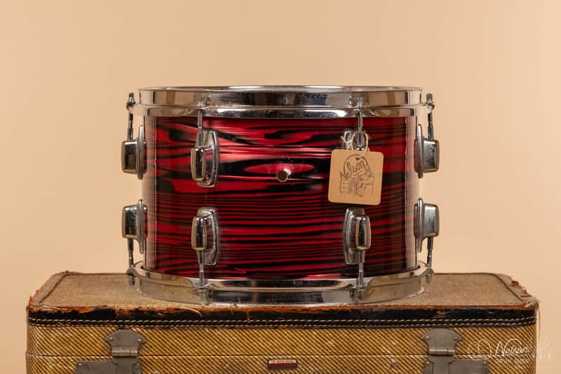 1970s Ludwig Standard Tom in Ruby Red Strata - 8x12 image 1