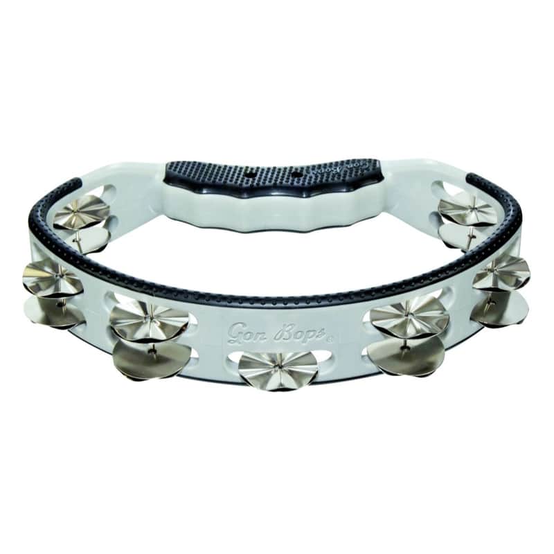 Gon Bops PTAMTR Silver Tambourine with Trash Jingles image 1