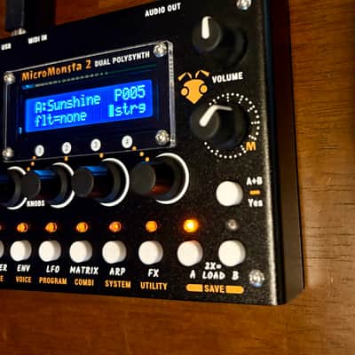 Audiothingies Micromonsta 2 Dual Polyphonic Synthesizer - Black image 3