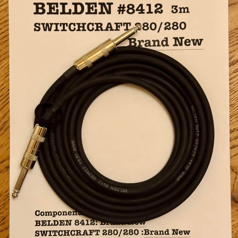 BELDEN 8412 Guitar Cable 3m(10ft)Black with Switchcraft 280/280 – Brand New Bild 1