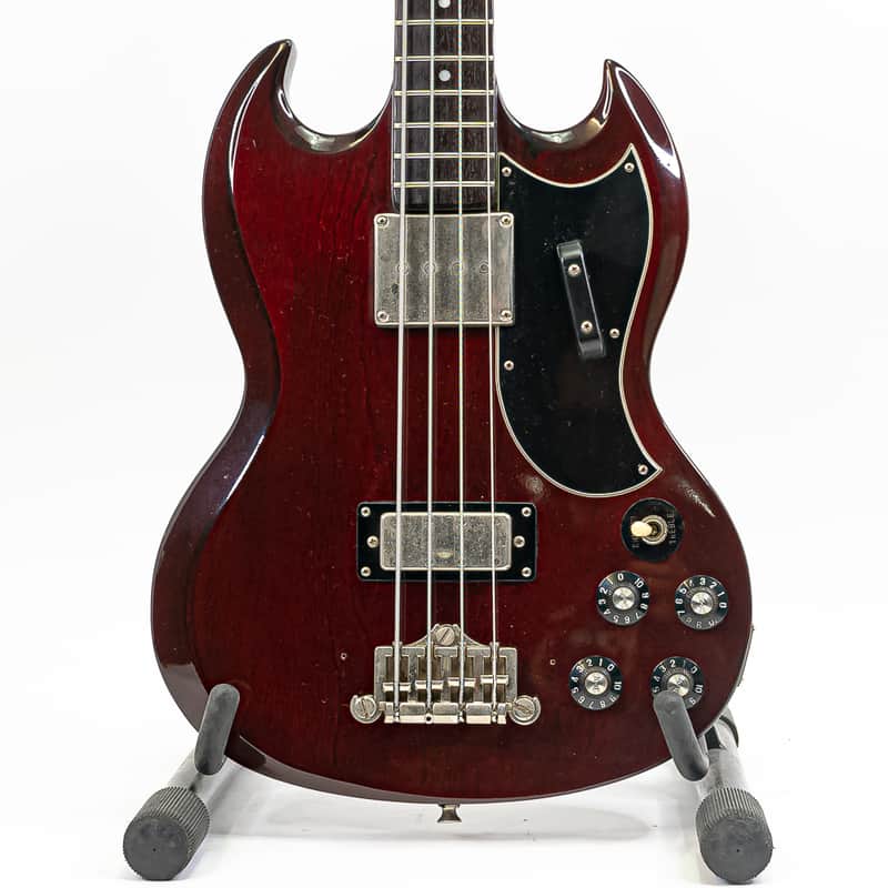 1981 Greco EB-500 SG Style Bass w/ Massive Sounding Mudbucker, Punchy Bridge Humbucker image 1
