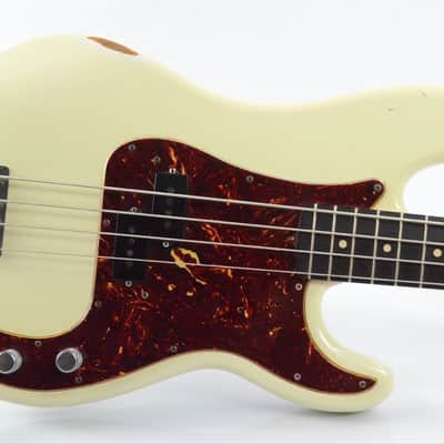 Fender 1962 Precision Bass Relic Olympic White Justin Meldal-Johnsen #32892 image 5