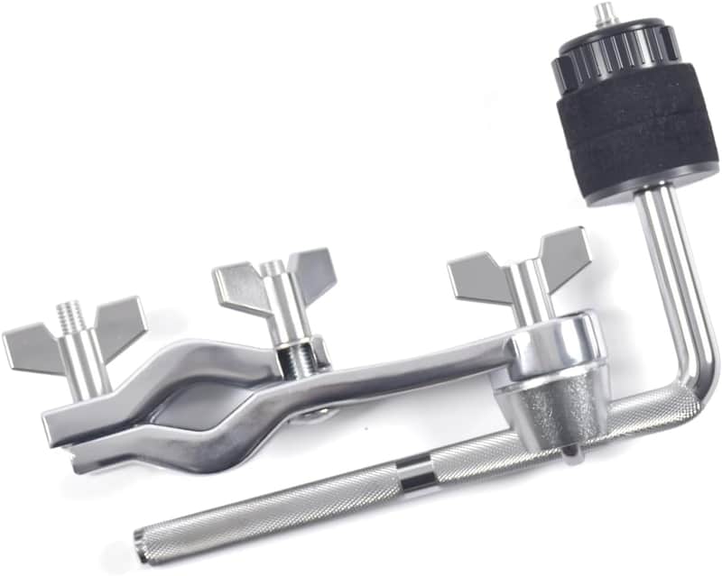 Cymbal Boom Arm Holder with Clamp, L-Arm Rod with Bracket Holder Extension Arm Attachment, Cymbal Stand Mount for Drum Hardware Cymbal Stand Percussion Instrument Accessories (Short/18CM Arm) image 1