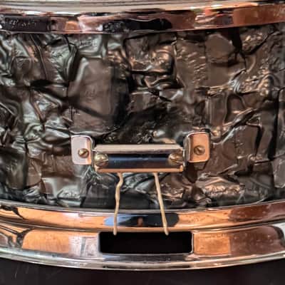 Rogers Luxor 5 x 14" Snare Drum #3720 Vintage 60's Black Diamond Pearl Cleveland  6 Lug image 4
