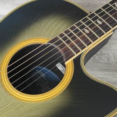 1990's Applause AE-38 Ovation Shaped Acoustic Guitar (Green Burst) image 4