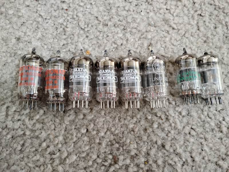 (6) 12AX7's and (2) 12AT7's.... Bel Labs/National, Tung-Sol, Mesa, Sylvannia, RCA image 1