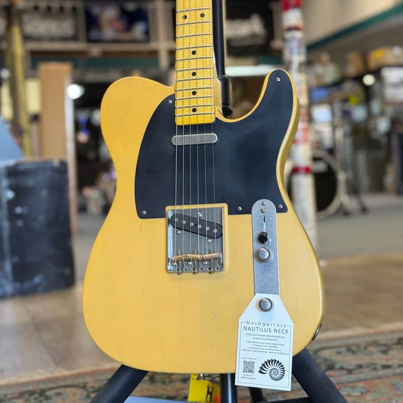 Nash T-52 Butterscotch Blonde, Ash Body, Nautilus Neck W/ Free Shipping & Hard Case image 1