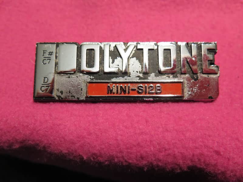 vintage Polytone metal logo for MINI-s12B mini-brute S12L baby brute amp amplifier image 1